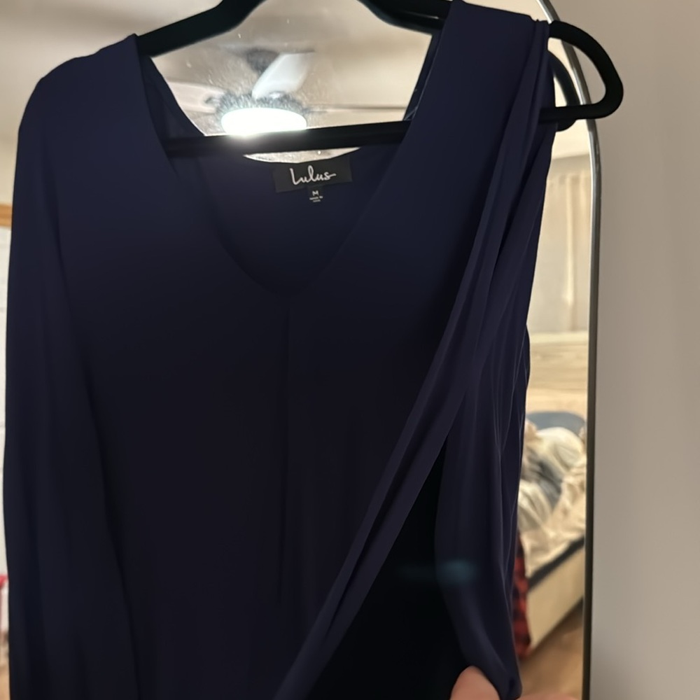Lulu’s Jersey Knit Long Sleeve Dress - Picture 2 of 3